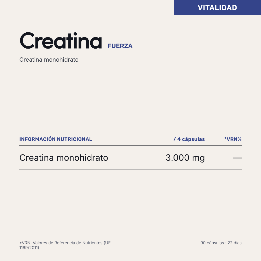 Creatina — información nutricional