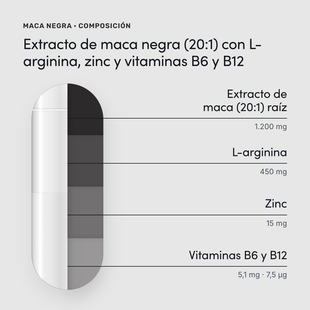 Maca negra — composición